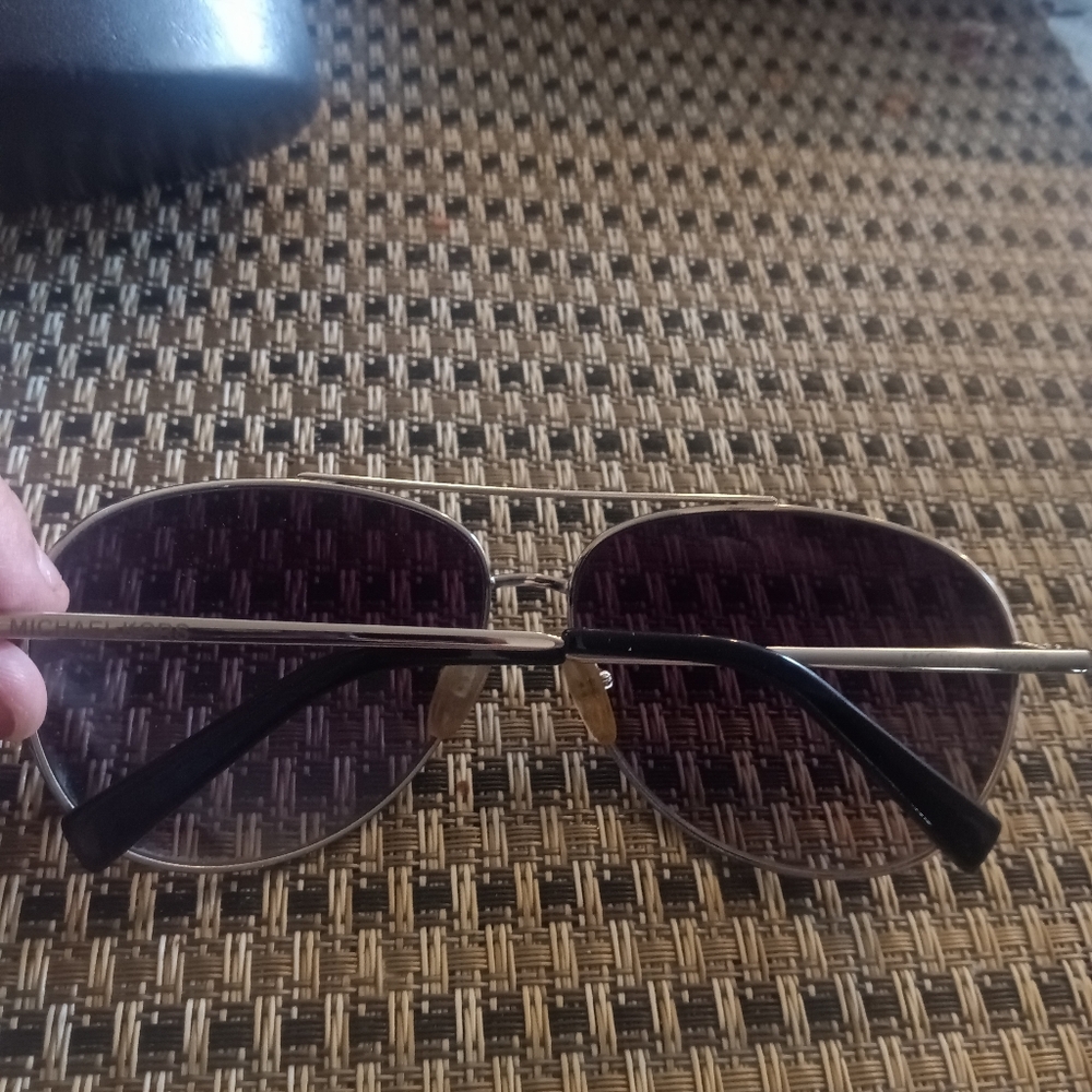 Michael Kors Silver and Black Aviator Sunglasses - Picture 4 of 4